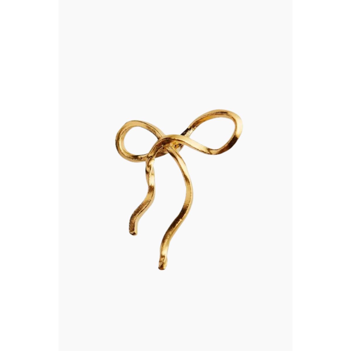 Flow Bow Earring - Gold - Stine A - Guld One Size