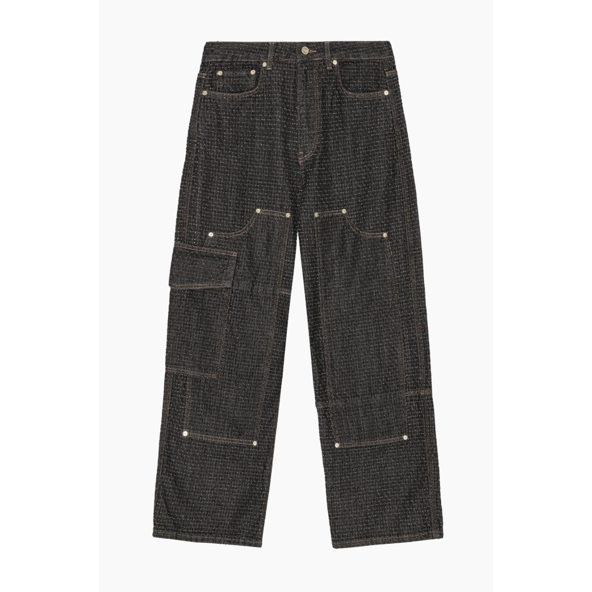 Fluffy Denim Carpenter Jeans J1617 - Black - GANNI - Sort 27