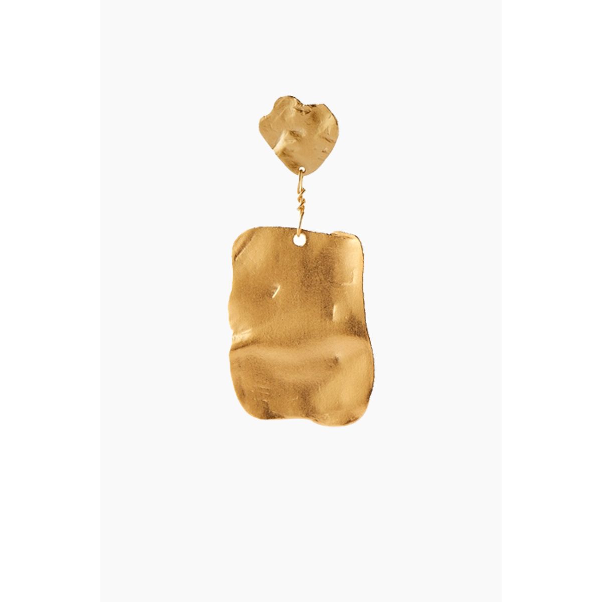 Golden Reflection Earring - Gold - Stine A - Guld One Size