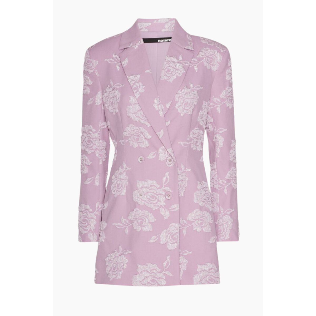 Jacquard Blazer Dress - Lavender Frost - ROTATE - Lyserød S