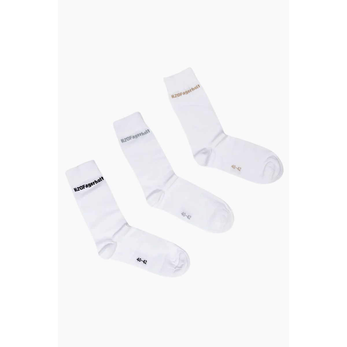 Jet Socks 3 Pack - White - H2O Fagerholt - Mønstret 40-42