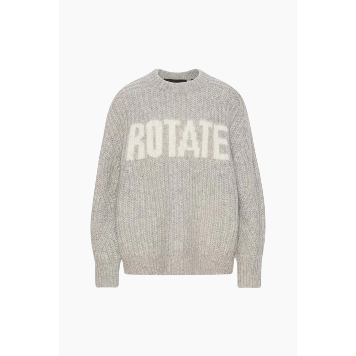 Knitted Logo Sweater - Opal Grey - ROTATE - Grå XS