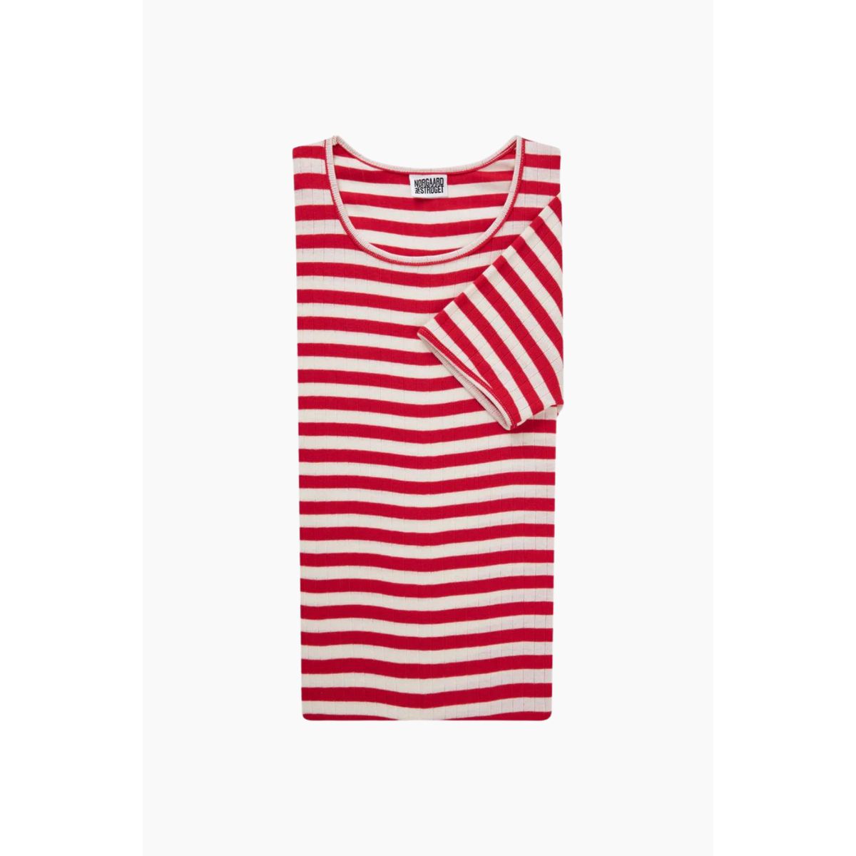 101 Short Sleeve Broadway - Red/Ecru - Nørgaard på Strøget - Stribet One Size