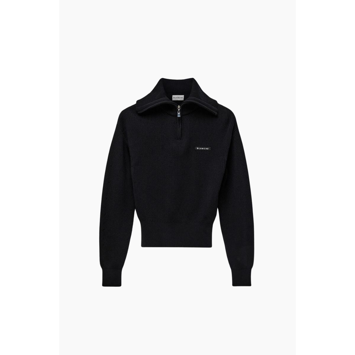 Carrick-BL Collar Zip - Black - Blanche - Sort XS