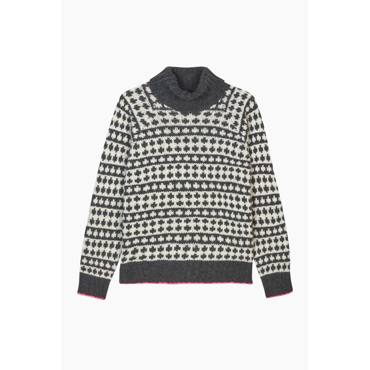 Recycled Iceland Kira Sweater - Dark Grey Melange/Winter - Mads Nørgaard - Mønstret M