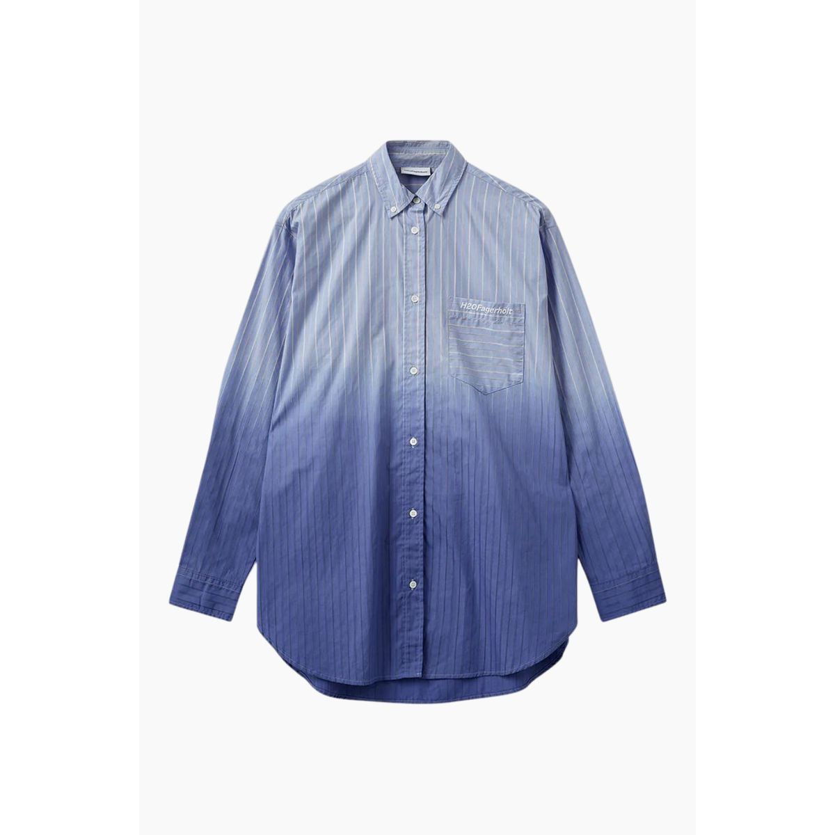 Holiday Dip Dye Shirt - Light Blue - H2O Fagerholt - Stribet XS