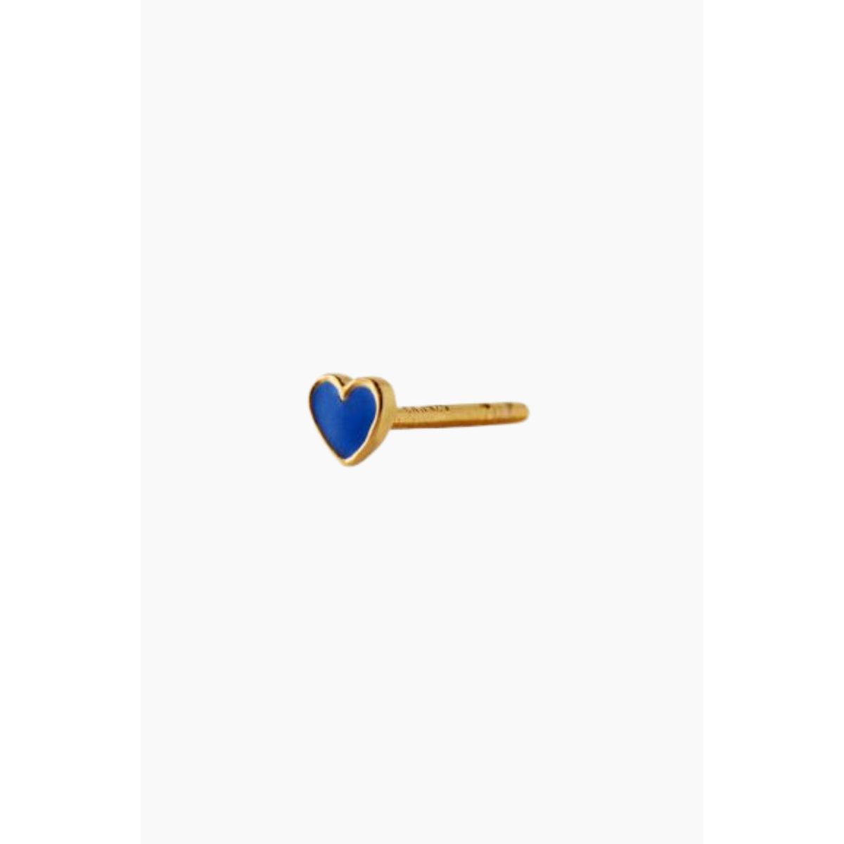 Petit Love Heart Cobalt Blue Enamel - Gold - Stine A - Guld One Size