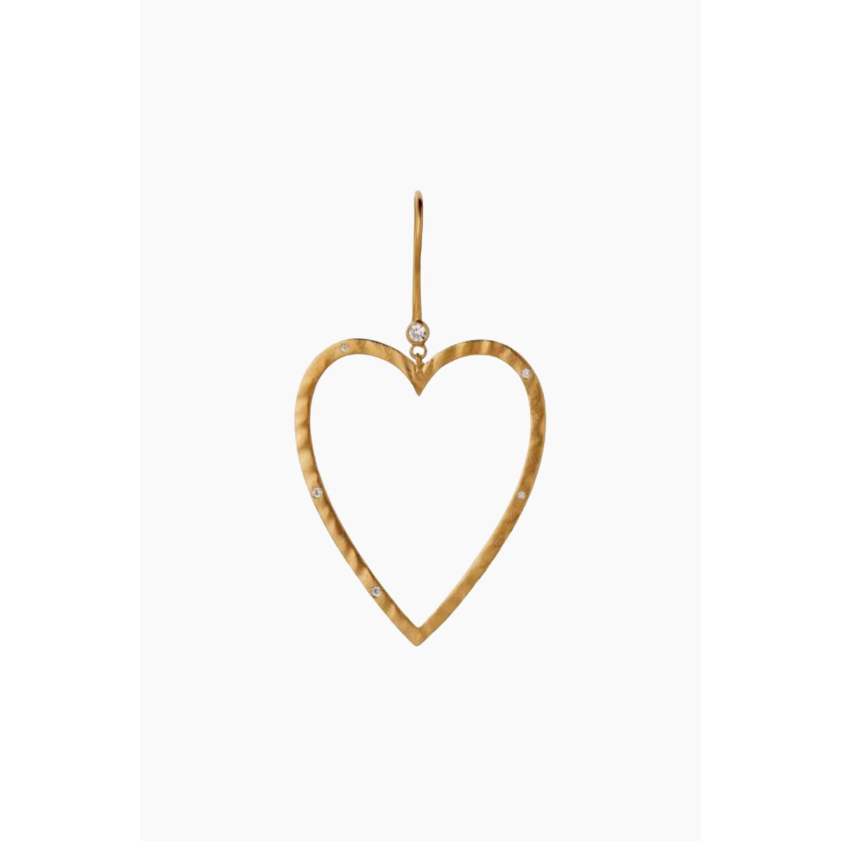 Power Heart Earring - Gold - Stine A - Guld One Size