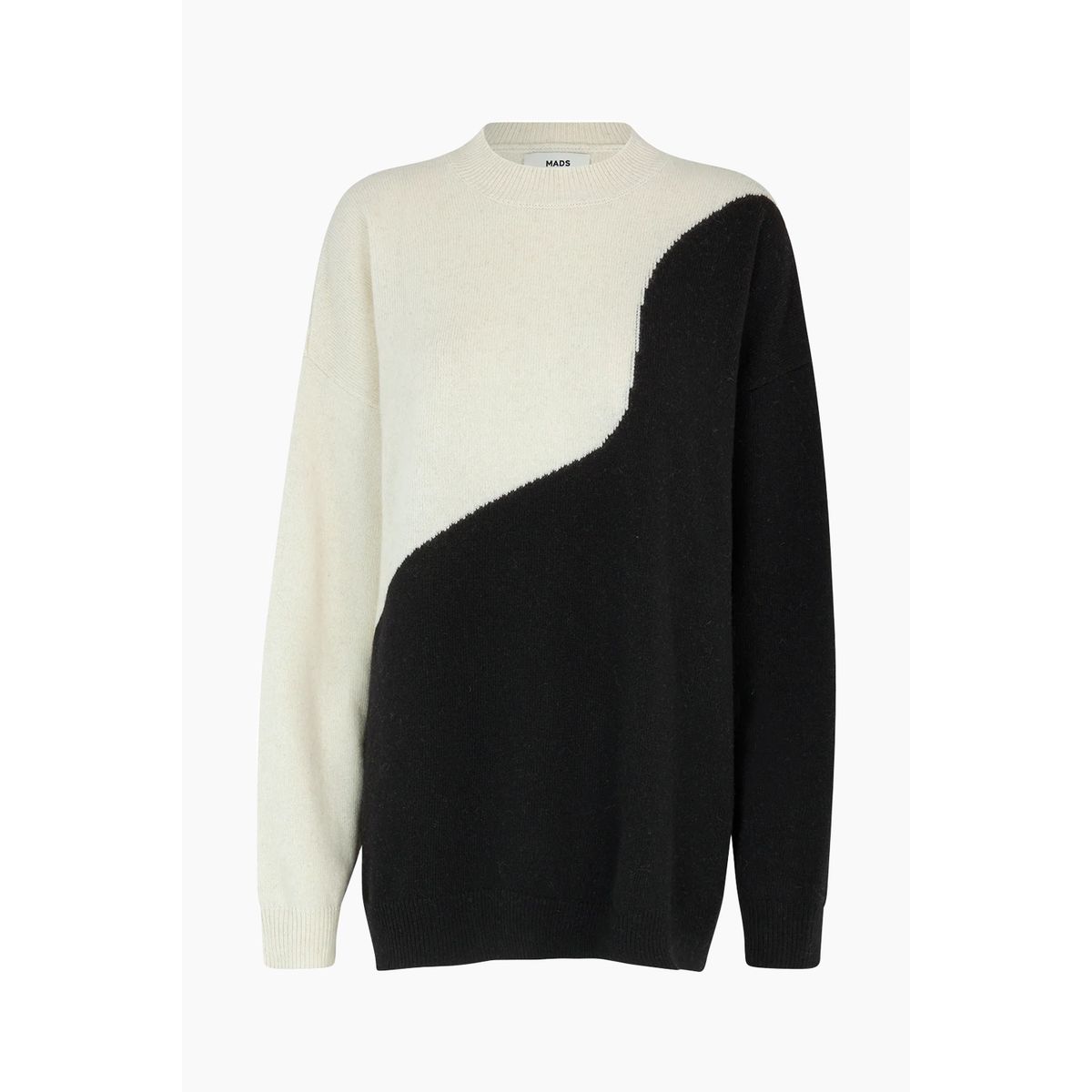 Recy Soft Snit Sandra Sweater - Black/Winter White - Mads Nørgaard - Mønstret XS