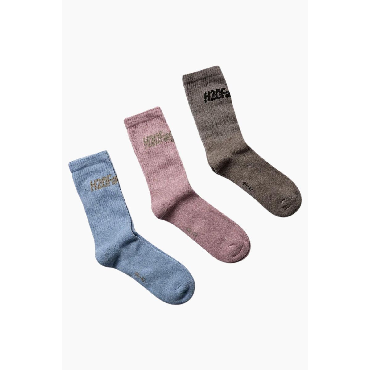 Suck Socks 3 Pack - Brown/Light Pink/Light Blue - H2O Fagerholt - Mønstret 36-39