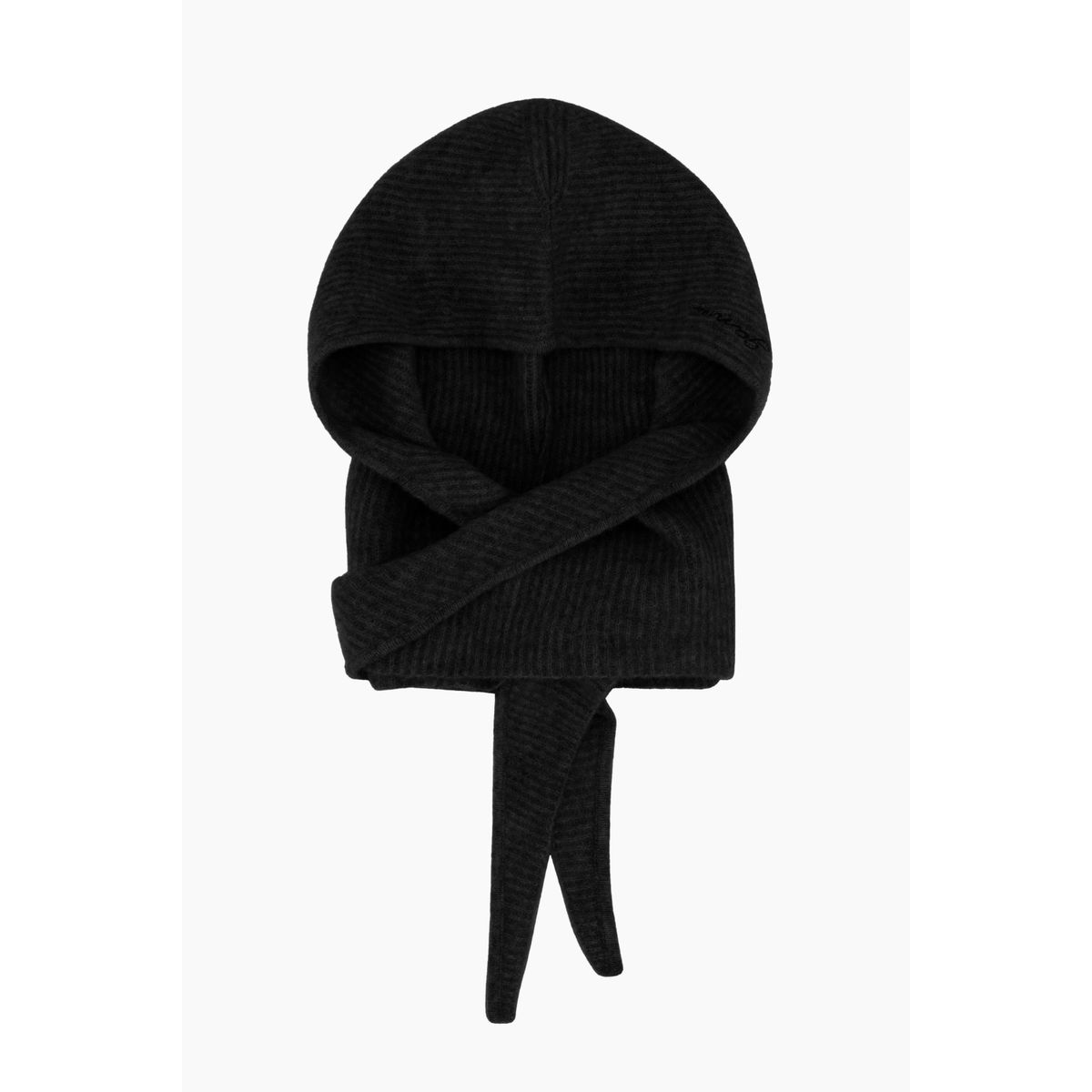 Soft Wool Balaclava A6223 - Black - GANNI - Sort One Size