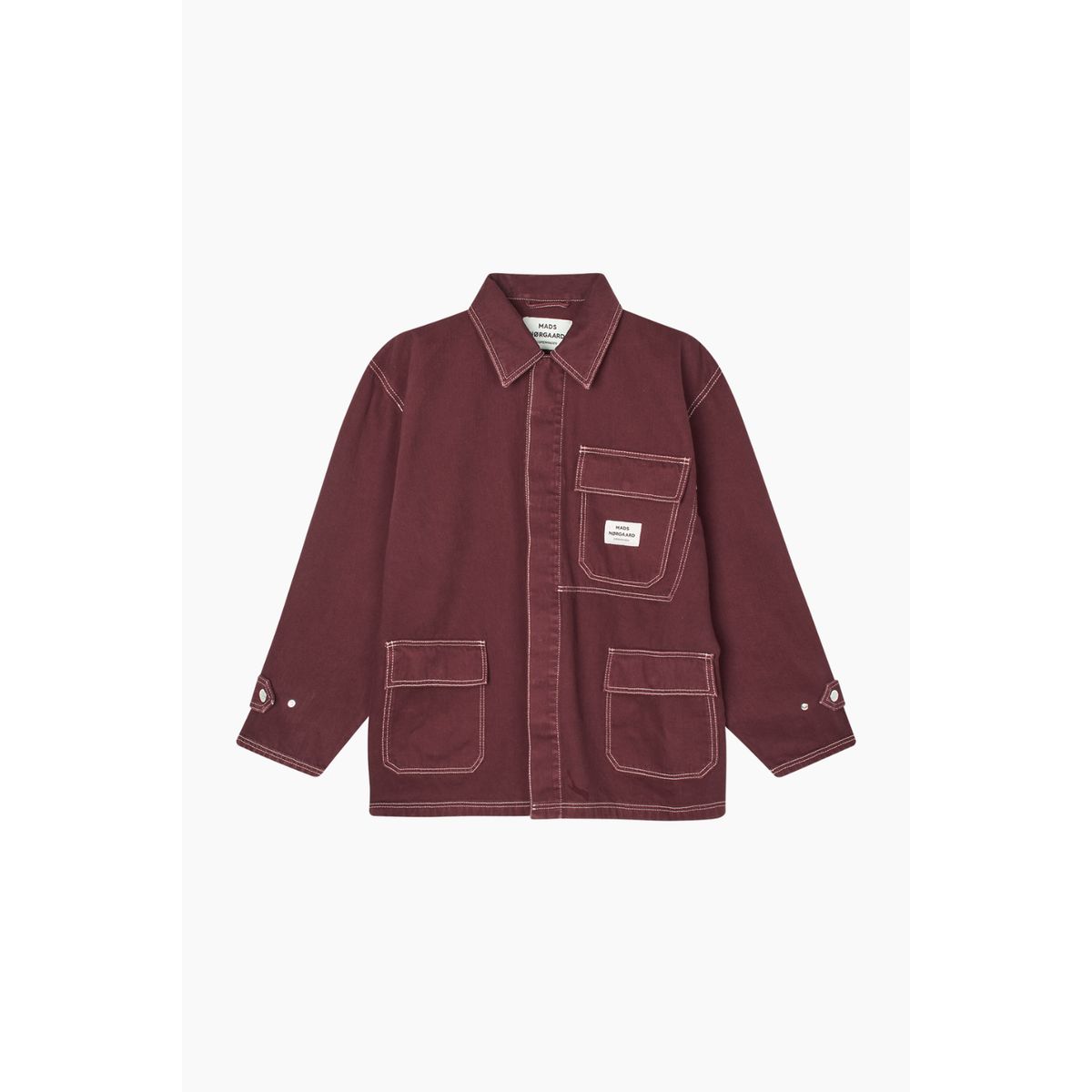 Soil Denim Johnny Jacket - Sassafras - Mads Nørgaard - Bordeaux XS/S