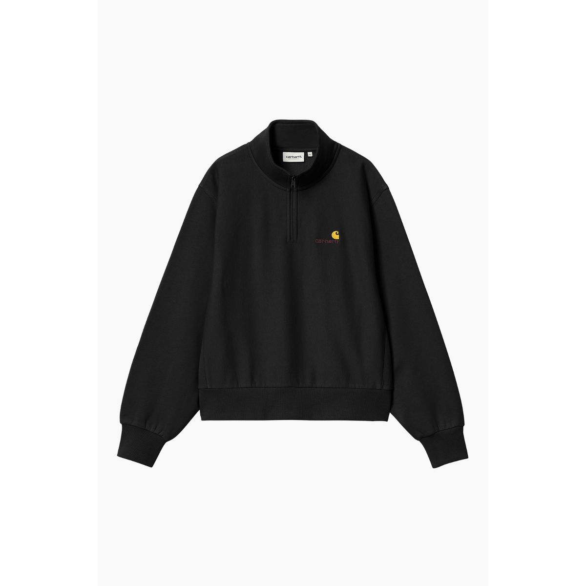 W' American Scr. High Neck Swt - Black - Carhartt WIP - Sort L