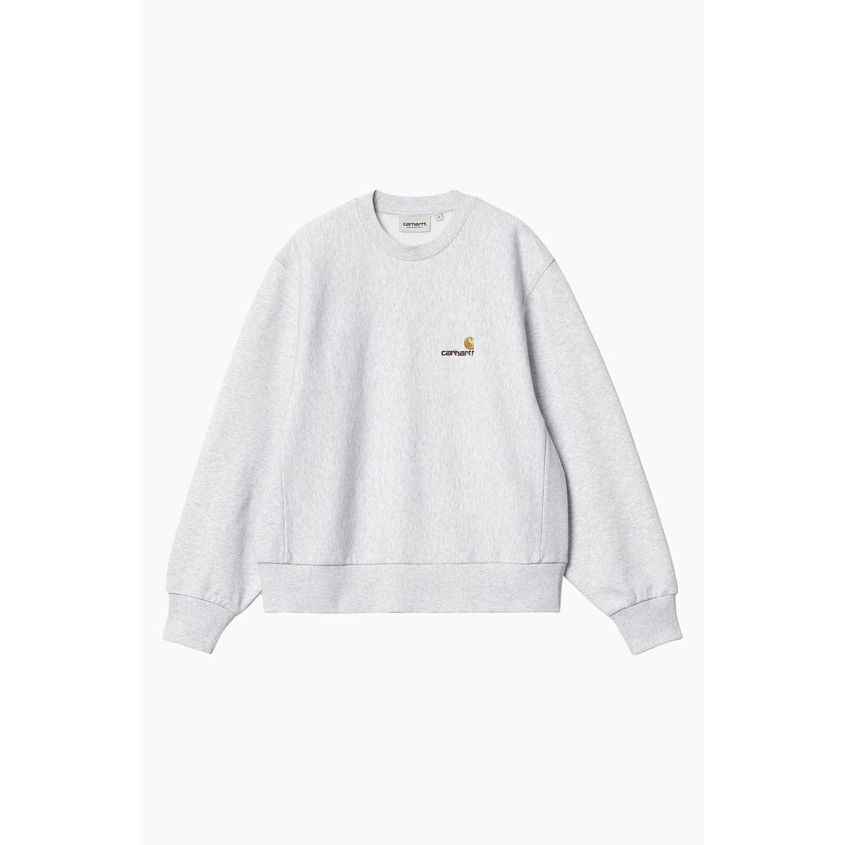 W' American Script Sweat - Ash Heather - Carhartt WIP - Grå XS