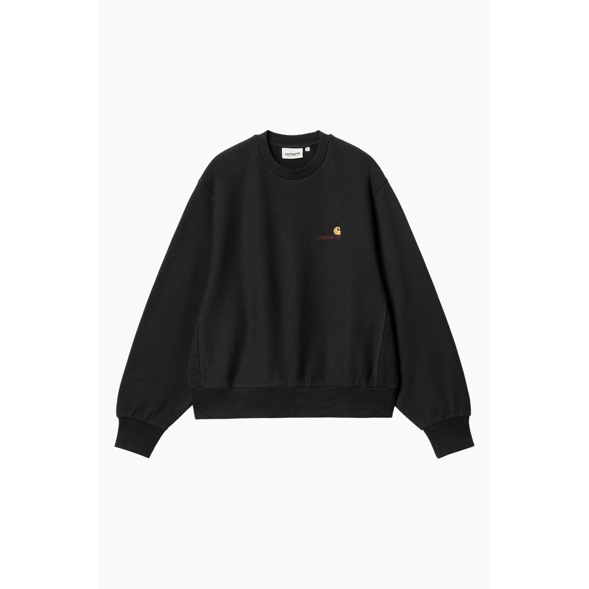 W' American Script Sweat - Black - Carhartt WIP - Sort M