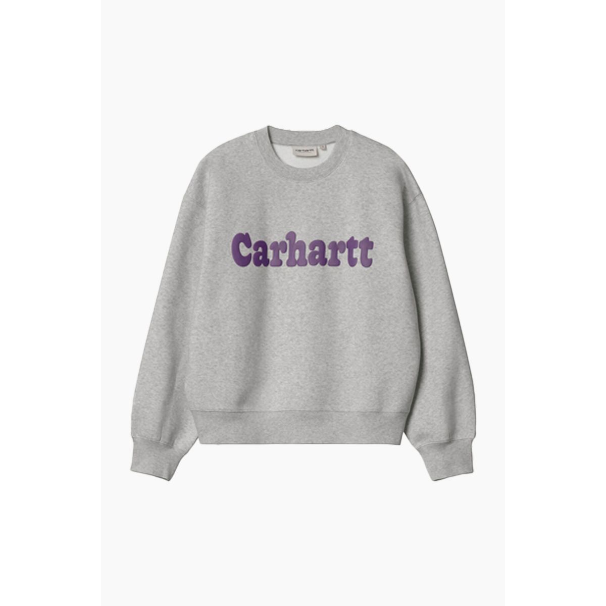 W' Bubbles Sweat - Grey Heather/Cassis - Carhartt WIP - Grå XS