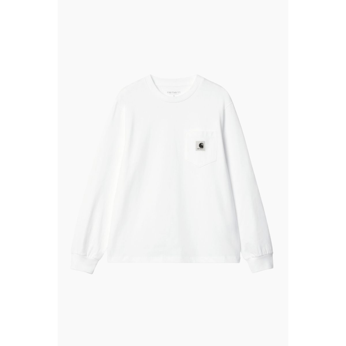 W' L/S Pocket T-Shirt - White - Carhartt WIP - Hvid S