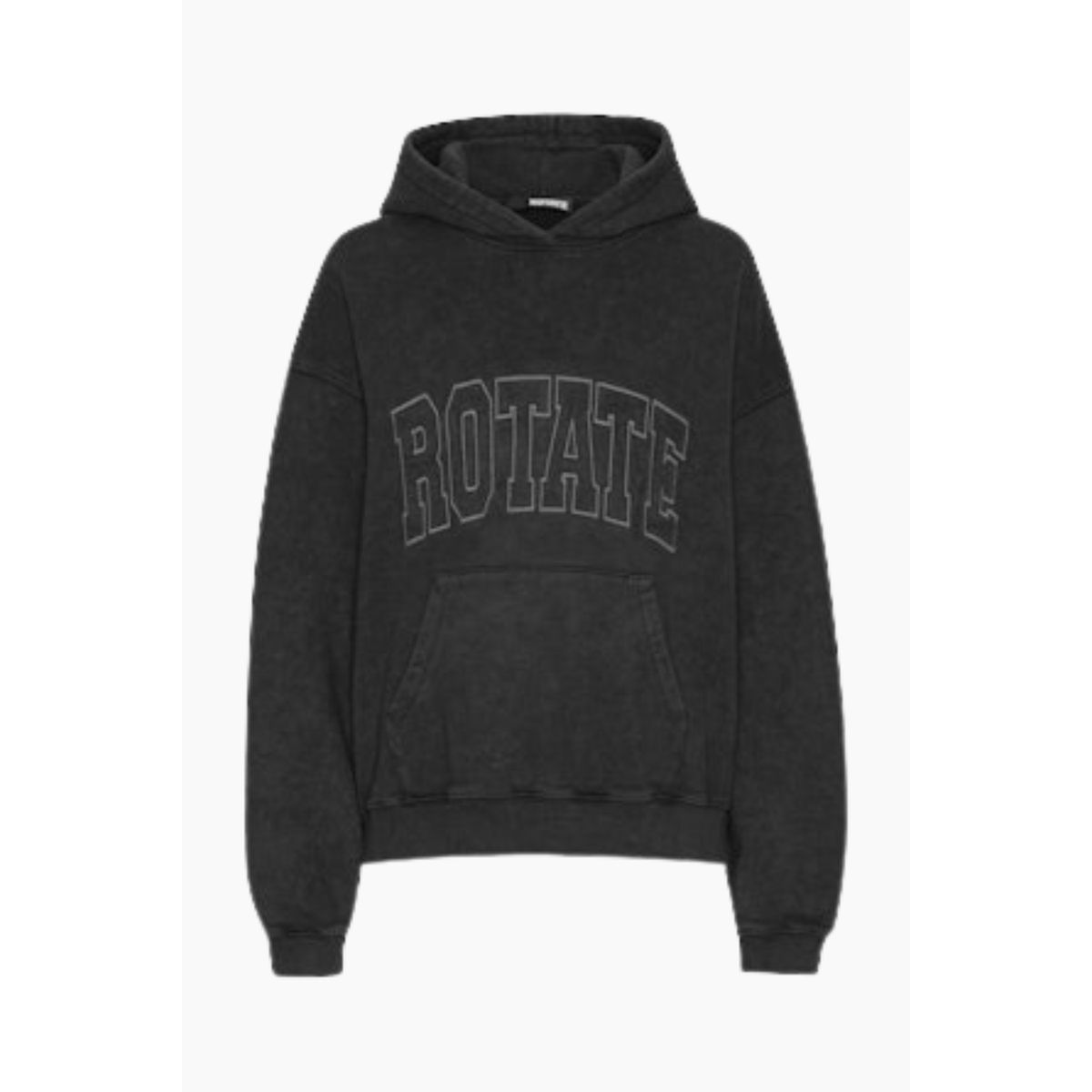 Washed Heavy Sweat Hoodie - Black - Rotate - Sort XS