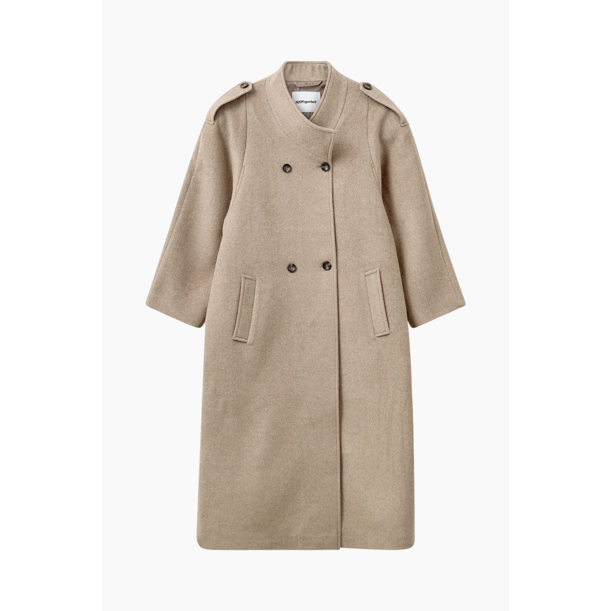 Aunty Coat - Brown Melange - H2O Fagerholt - Brun S