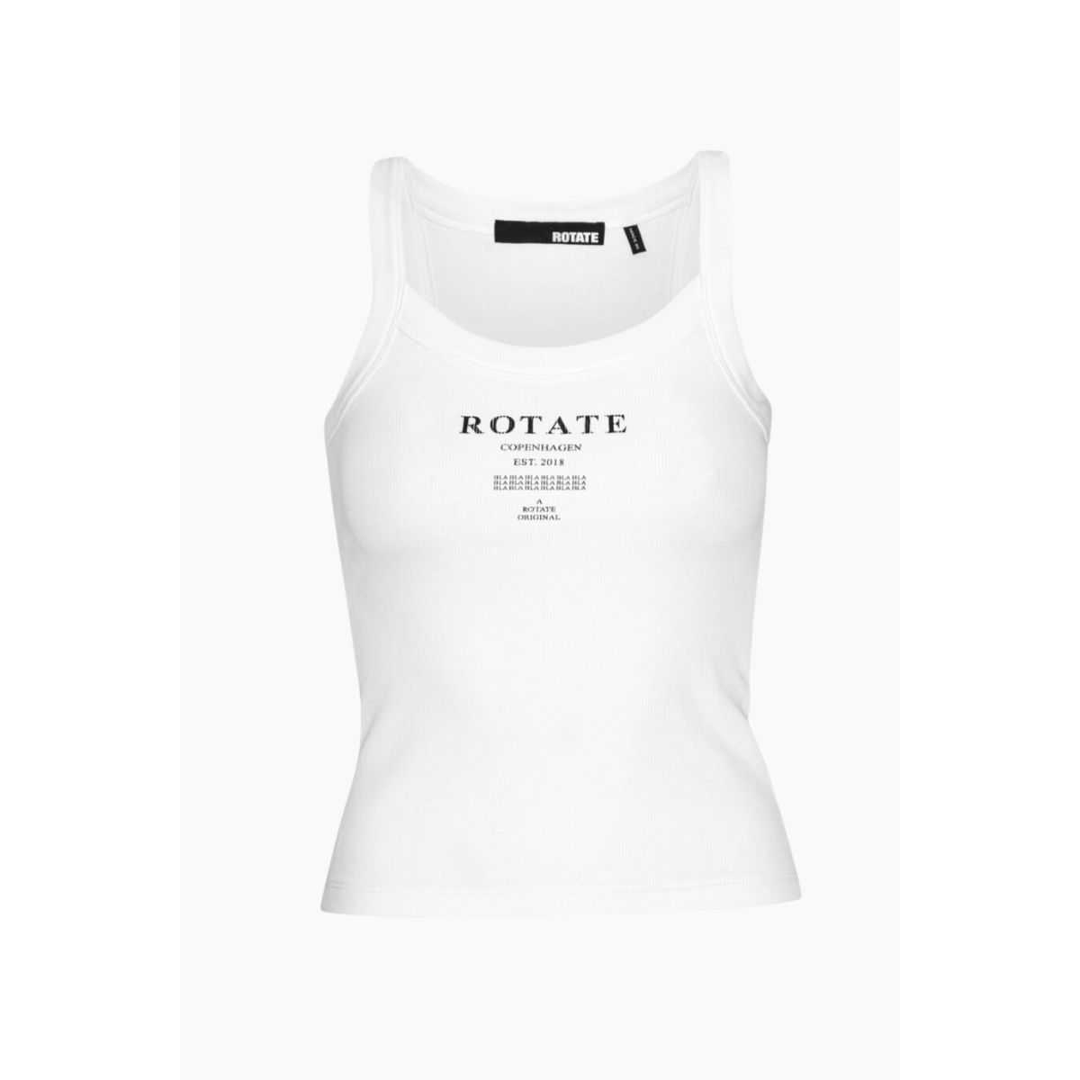 Ribbed Tank Top - Bright White - ROTATE - Hvid L