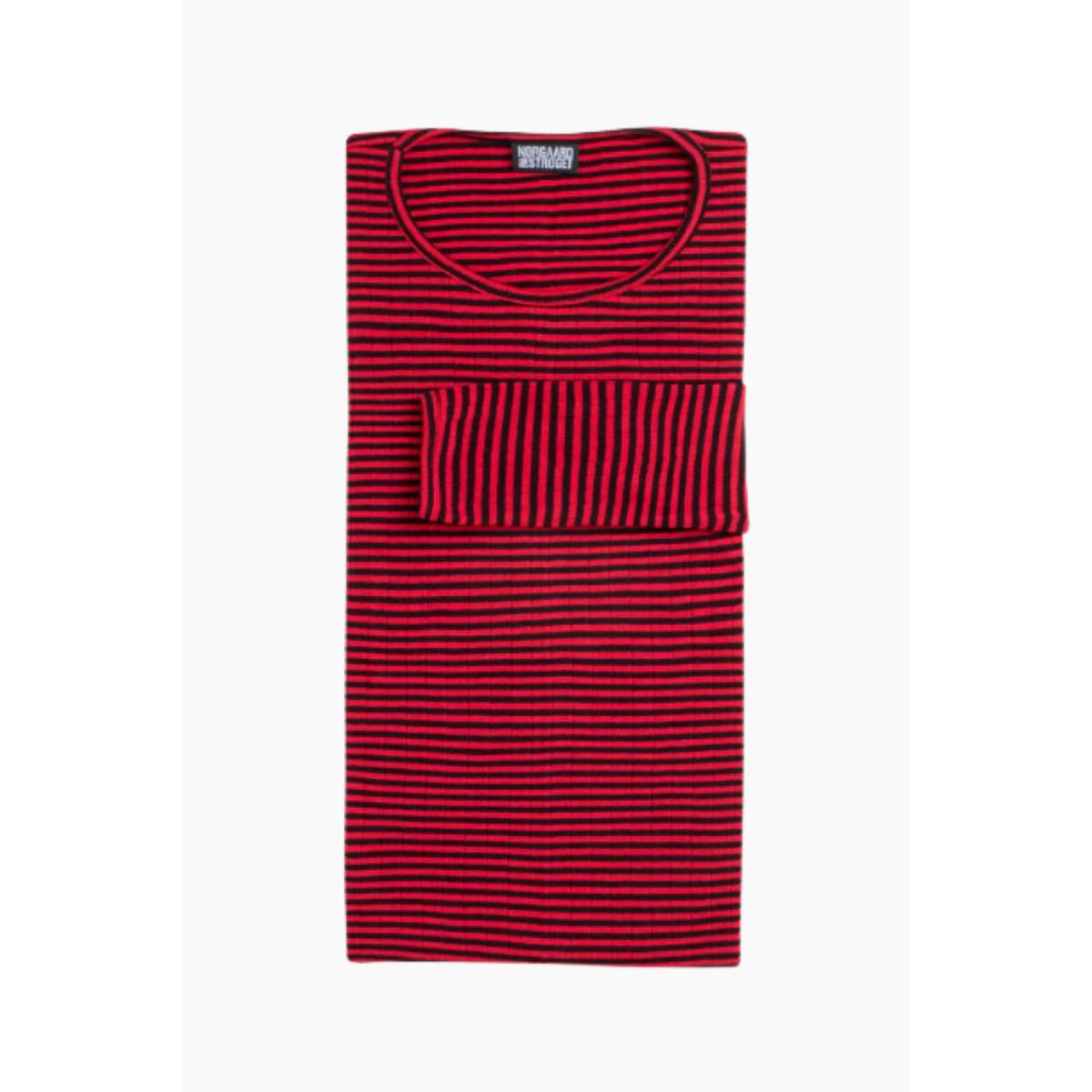 101 Fine Stripe - Black/Red - Nørgaard på Strøget - Stribet One Size