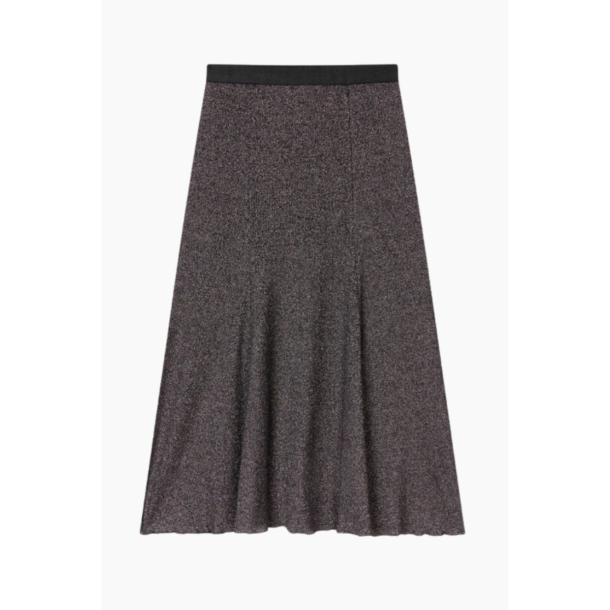 2x2 Lurex Saga Skirt - Gun Metal - Mads Nørgaard - Grå S