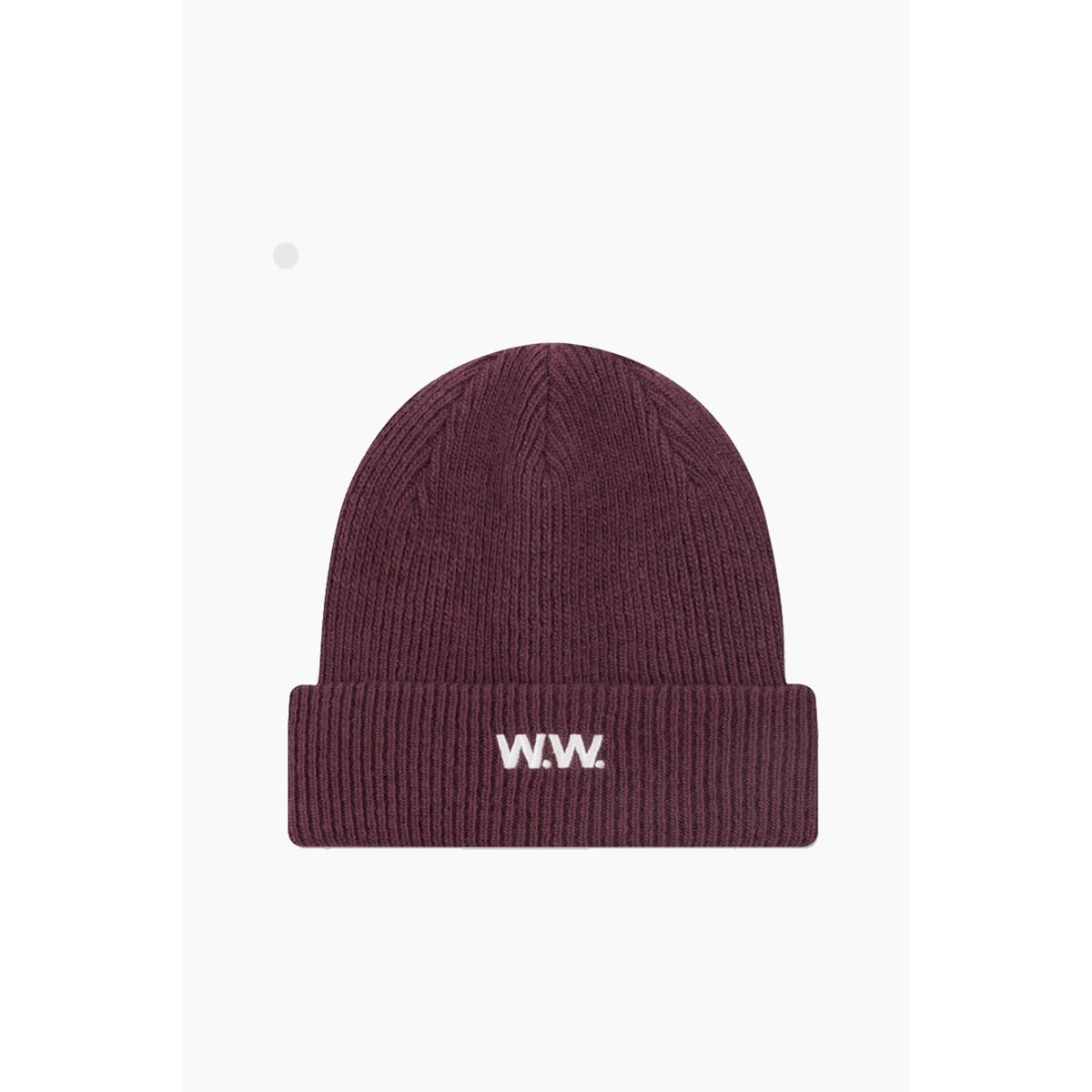 Mande Ribbed Beanie - Dark Burgundy - Wood Wood - Bordeaux One Size