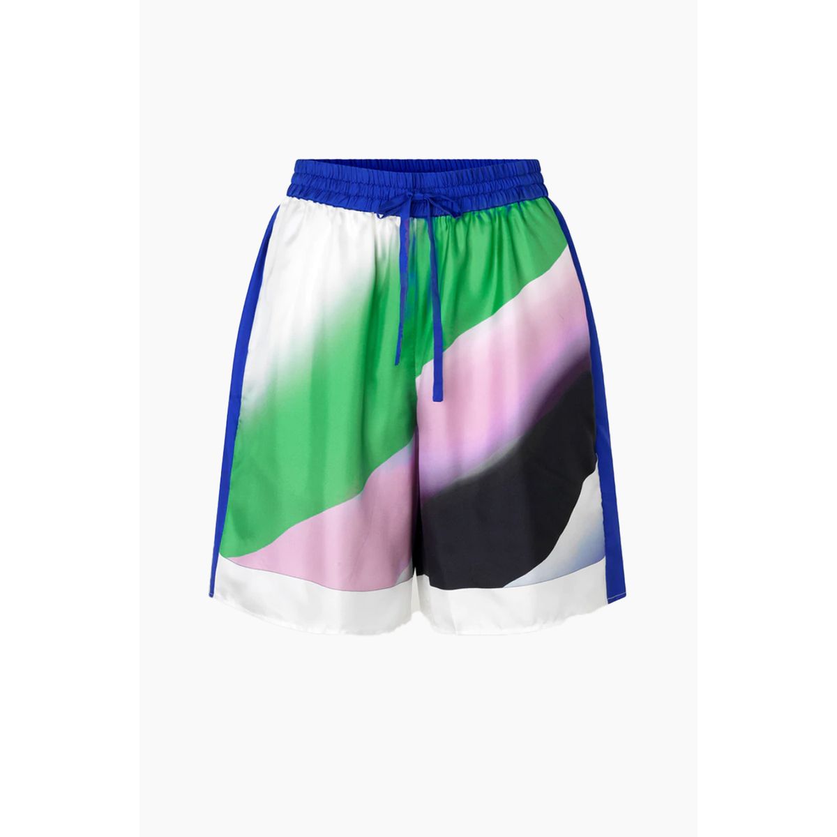 Nasira Shorts - Mountain Scape Blue - Baum und Pferdgarten - Mønstret L