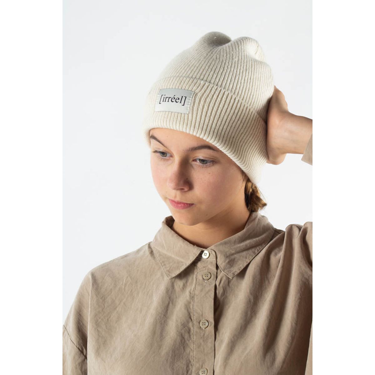 Akeelah wool Beanie - Creme - irréel - Creme One Size