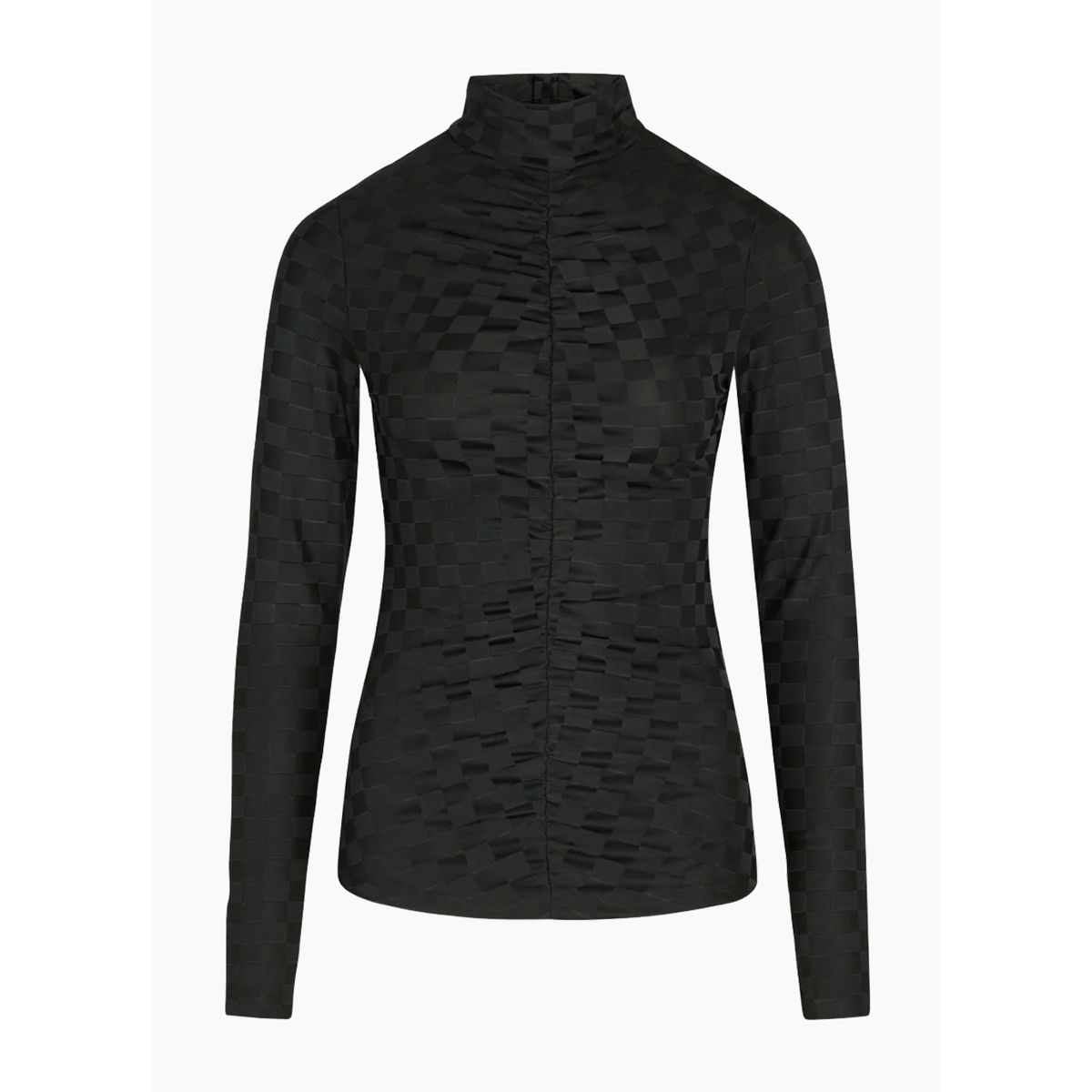 Check Jersey Adenau Top - Black - Mads Nørgaard - Sort M