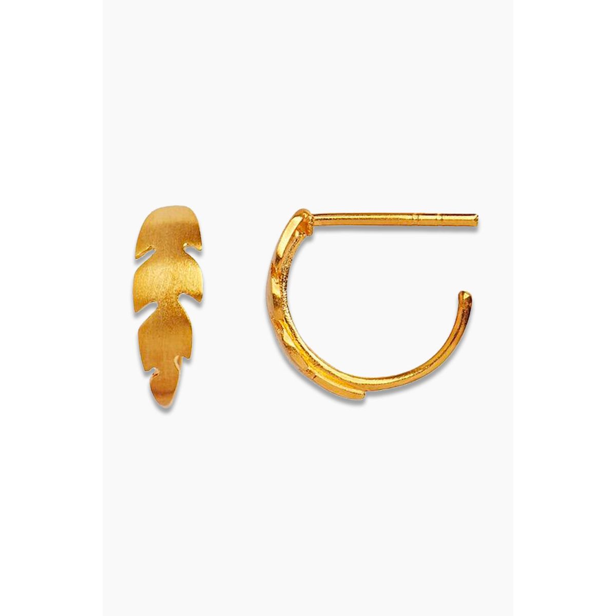 Petit Creol with Feather Earring - Guld One-Size