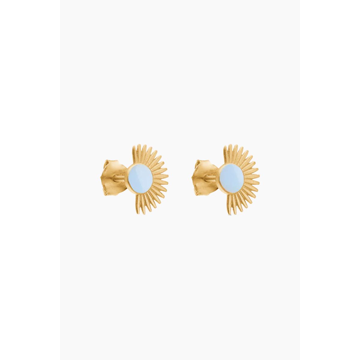 Soleil Stud - Icy Blue - Enamel - Guld One Size