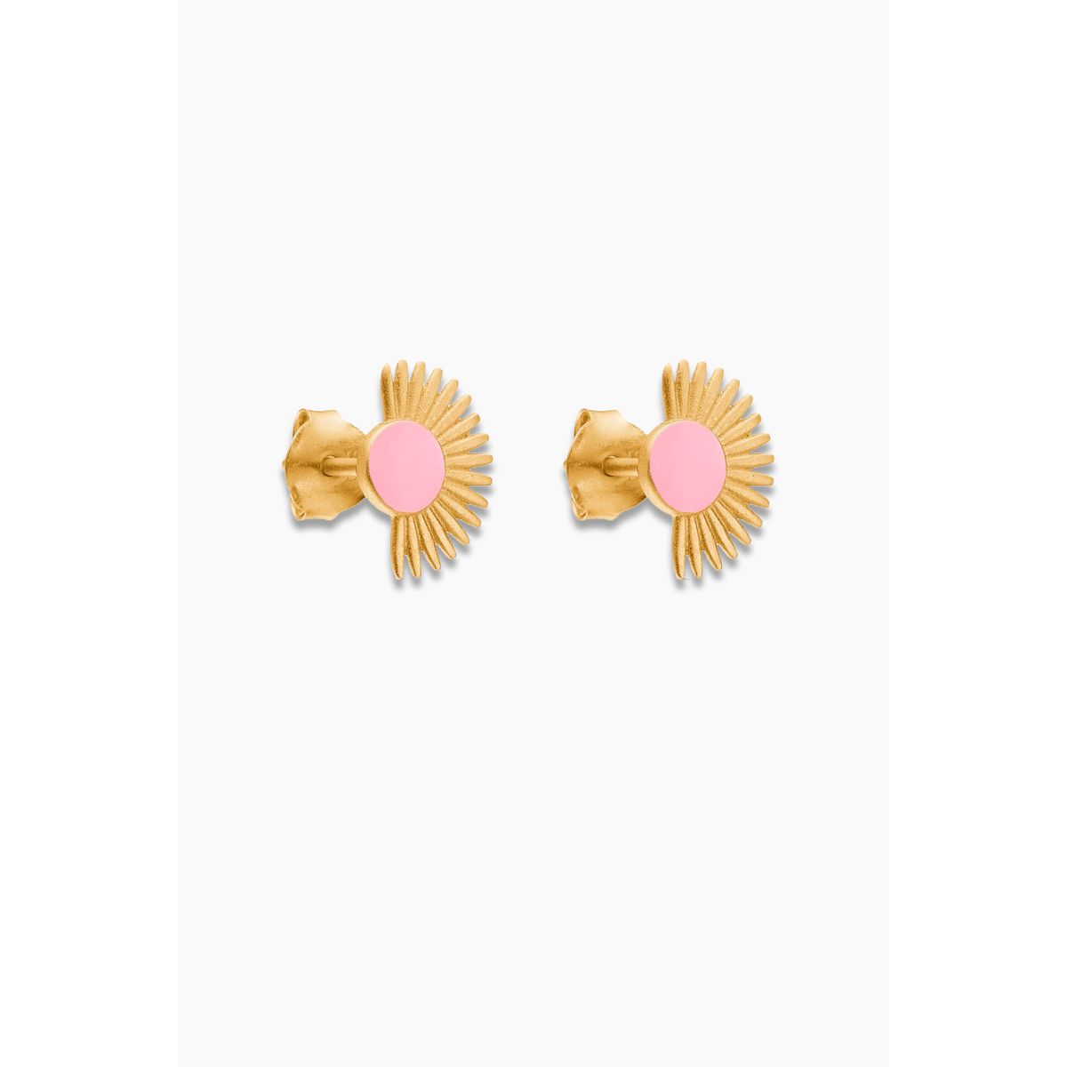 Soleil Stud - Rose - Enamel - Guld One Size