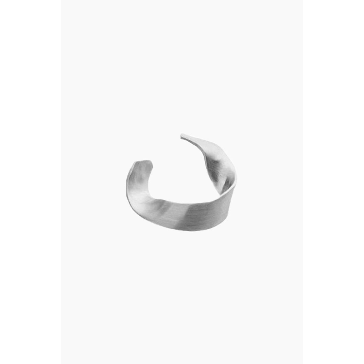 Twisted Hammered Ear Cuff - Silver - Stine A - Sølv One Size