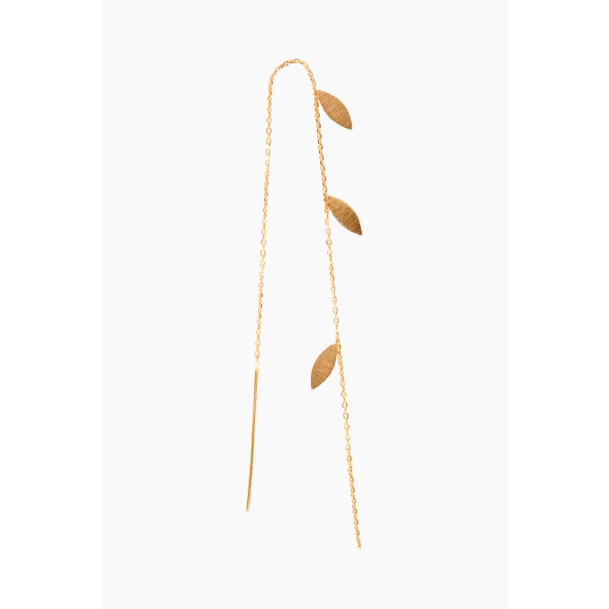 Three Leaves Earring Piece - Gold - Stine A - Guld One Size