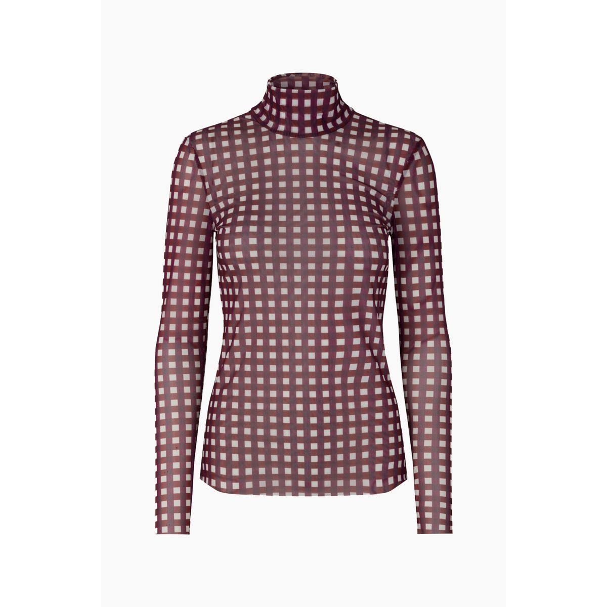 Jodi Mesh Top - Maroon Check - Baum und Pferdgarten - Mønstret M