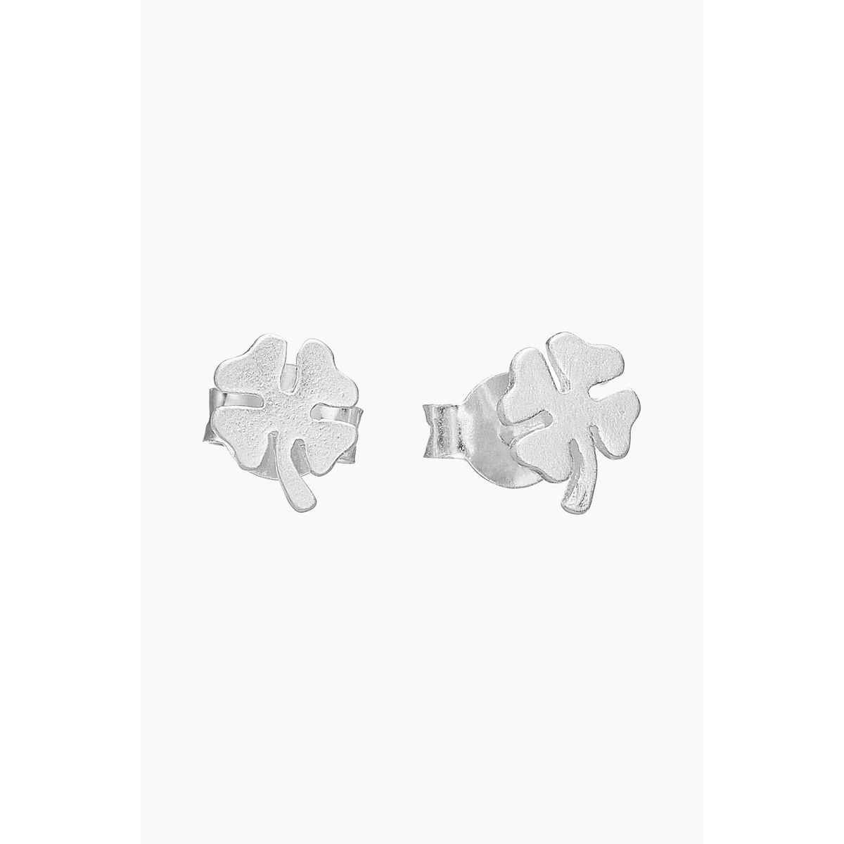 Clover Earring studs - Silver - ENAMEL - Sølv One Size