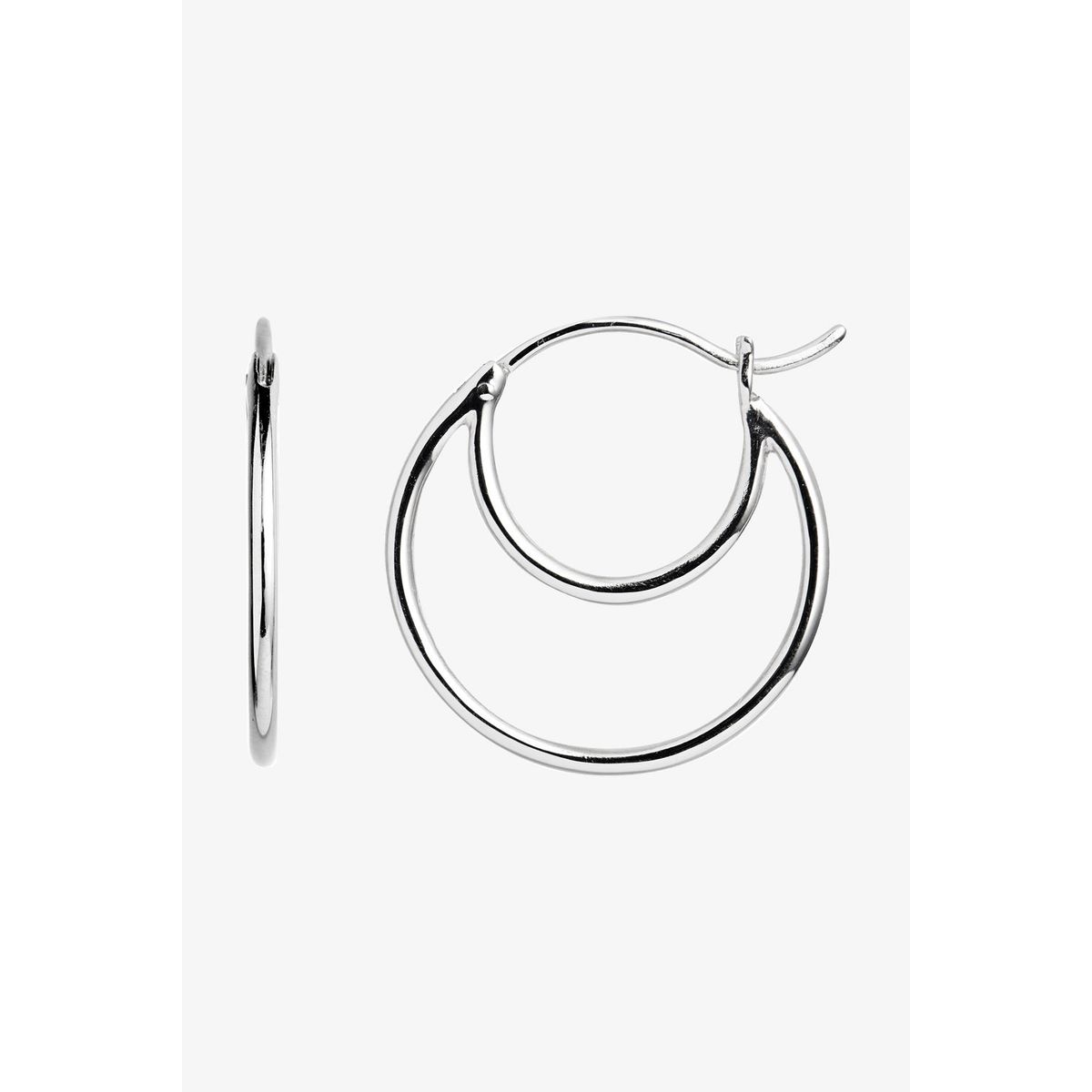 Double Creol Earring - Silver - Stine A - Sølv One Size