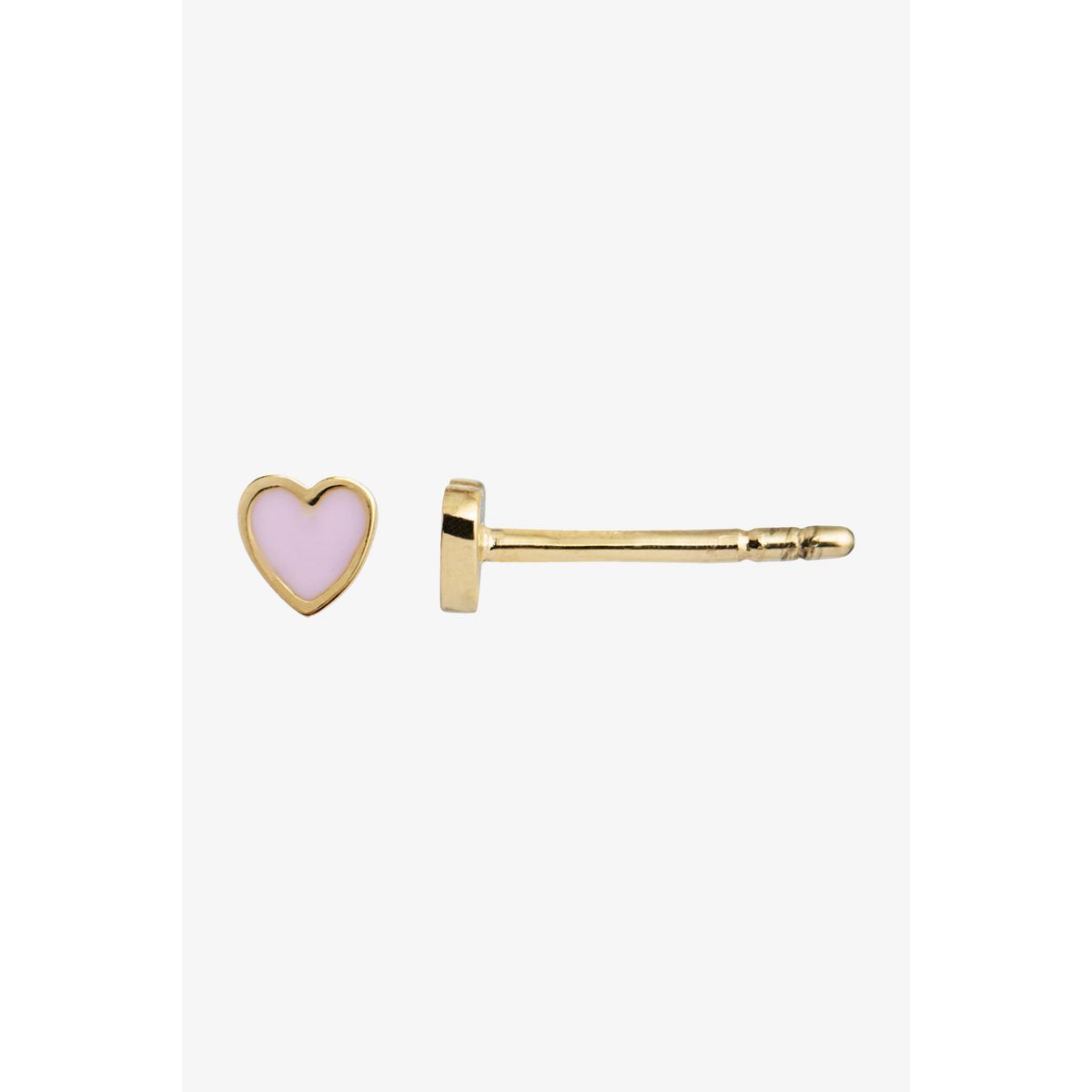 Petit Love Heart Light Pink Enamel - Gold - Stine A - Guld One Size