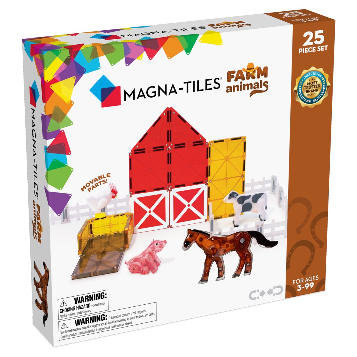 Magna-Tiles Magnetisk Legetøj - Bondegårds Dyr - 25 dele