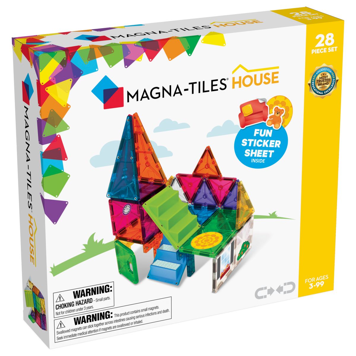 Magna-Tiles Magnetisk Legetøj - Hus - 28 Dele