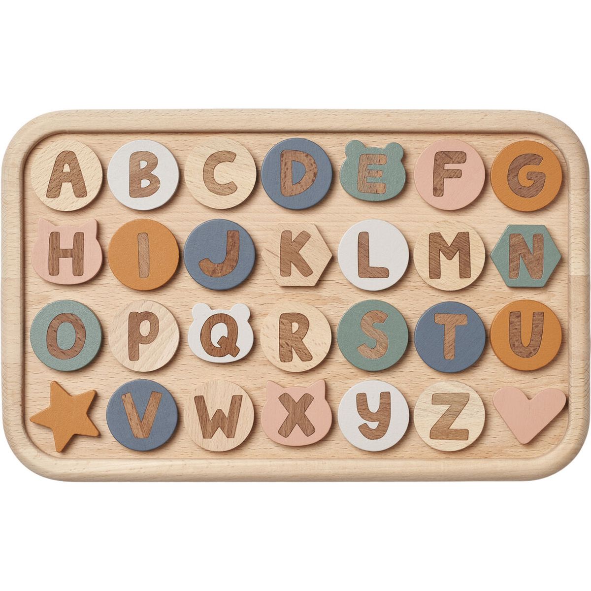 Liewood Russell Alphabet Activity Board - Mustard multi mix