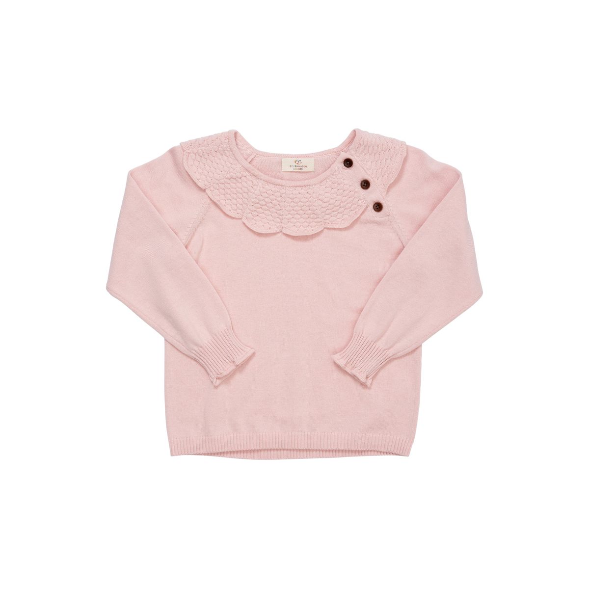 Copenhagen Colors Margueritte Strik Bluse - Dusty Rose - 80 cm