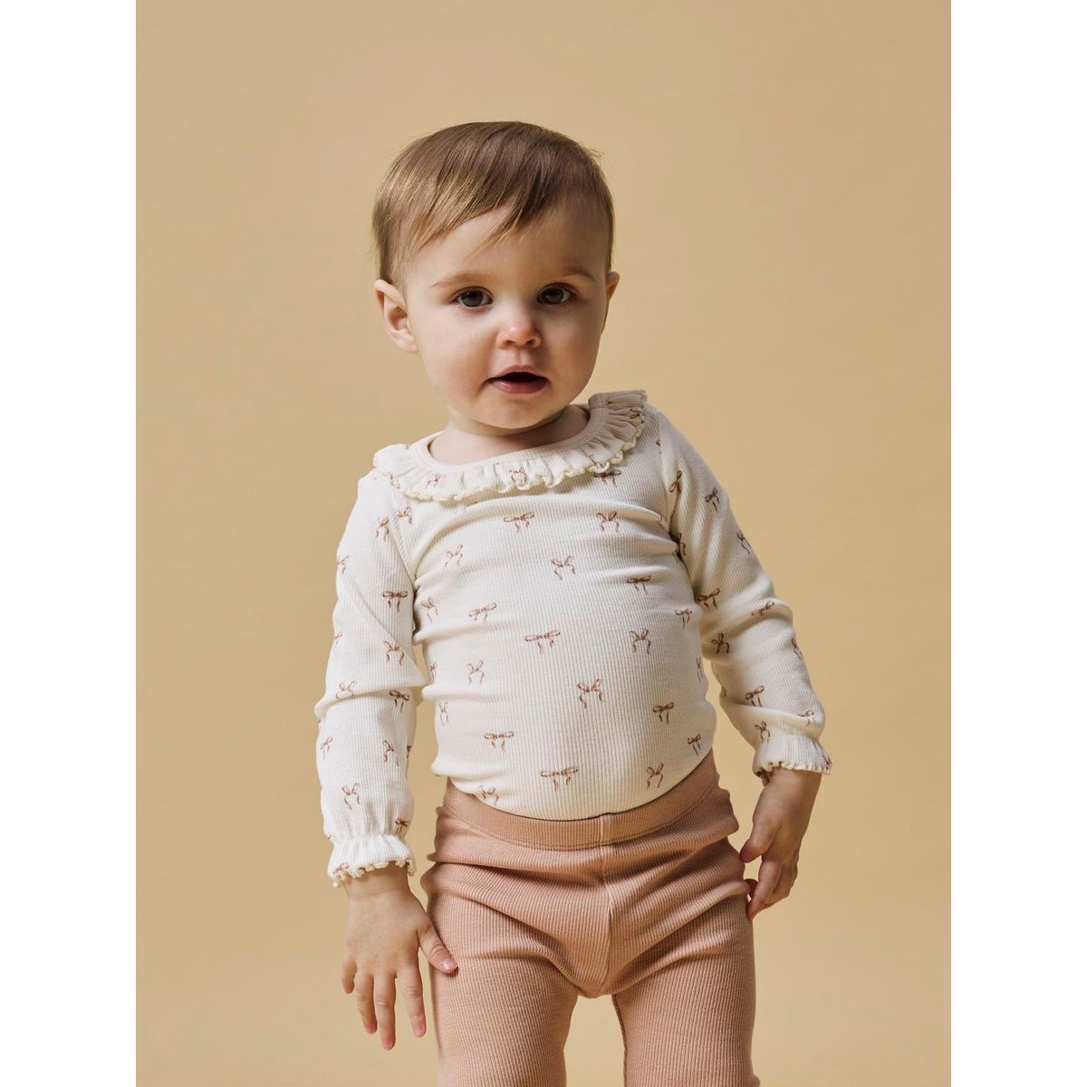 Lil Atelier Gavo Ema Body med Sløjfer - Coconut Milk - 56 cm