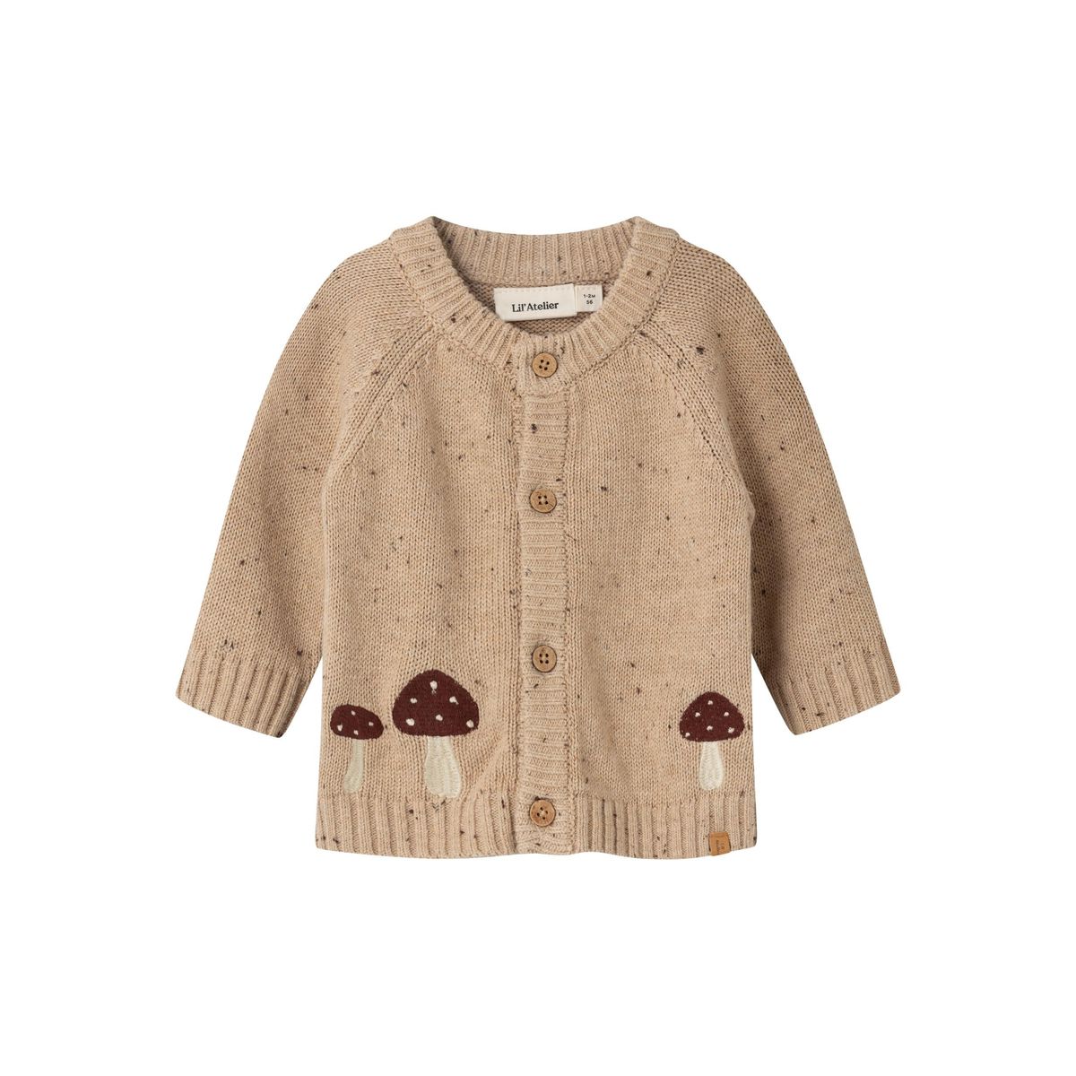 Lil Atelier Galto Knit Cardigan - Warm Sand - 56 cm