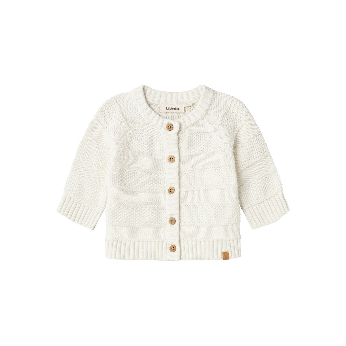 Lil Atelier Larson Knit Cardigan - Coconut Milk - 56 cm