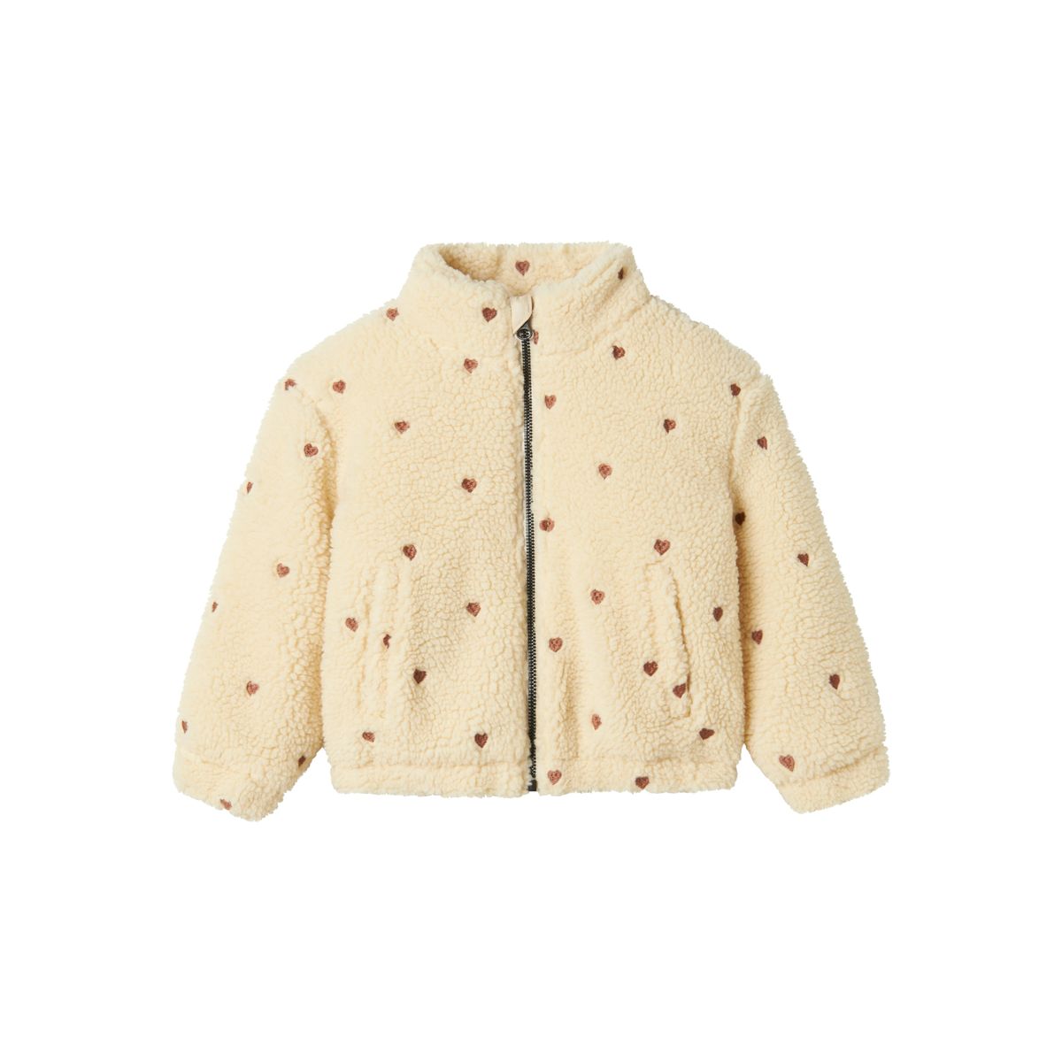 Lil Atelier Nalo Sherpa Loose Jacket - Sandshell - 86 cm