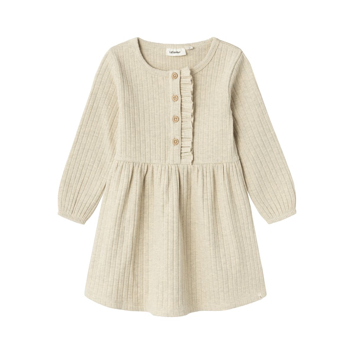 Lil Atelier Niva Dress - Bleached Sand - 92 cm