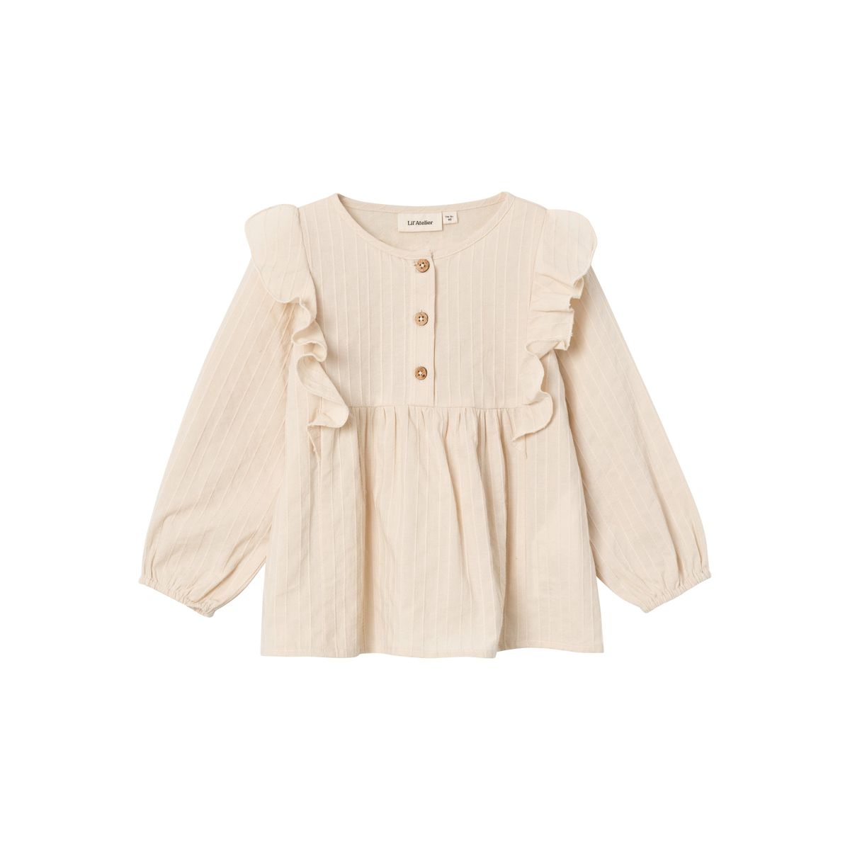 Lil Atelier Tiba Loose Shirt - Fog - 92 cm