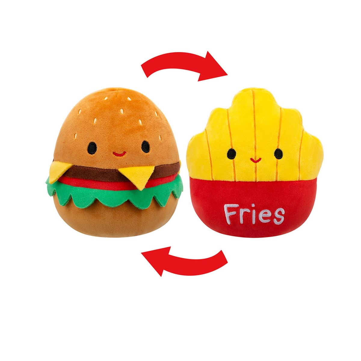 Squishmallows - Flip A Mallow Carl Cheeseburger/ Floyd French Fries 13 cm